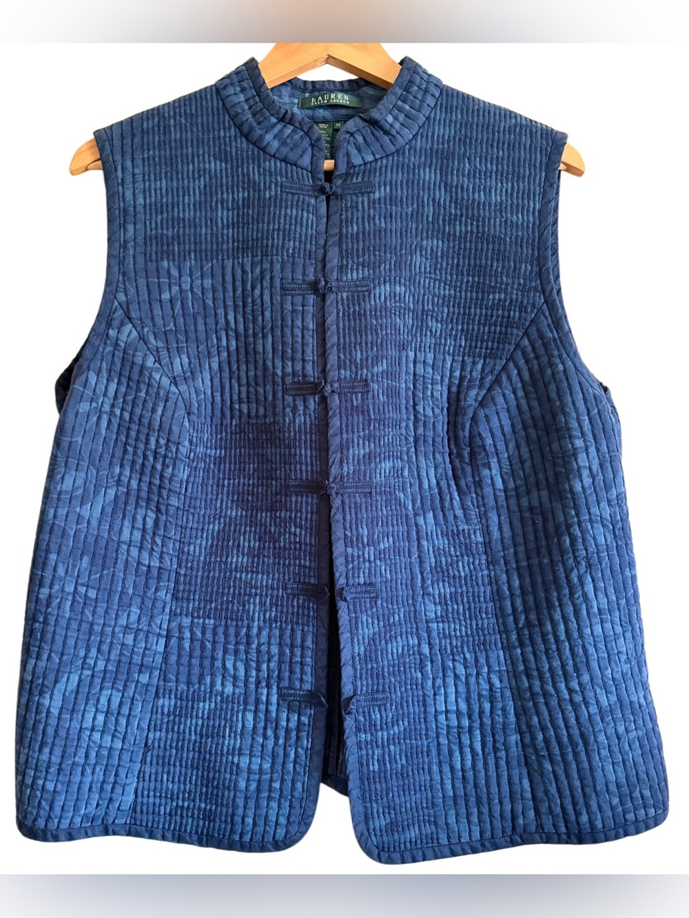 LAUREN RALPH LAUREN Women’s Silk Blend Preppy City-Chic Quilted Vest Jacket 2X